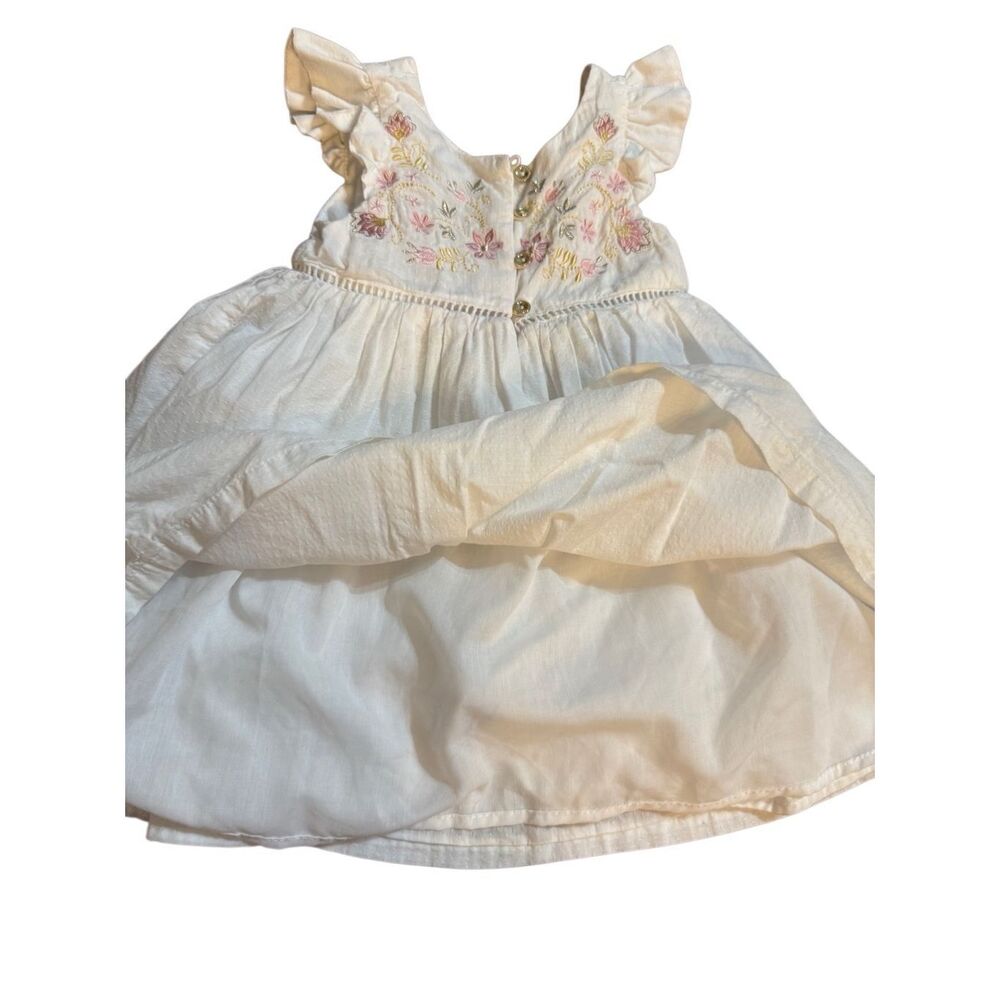 🎀Adorable Max Studio Kids White Floral Embroidered Toddler Girl Dress Sz‎ 2T - Picture 4 of 5